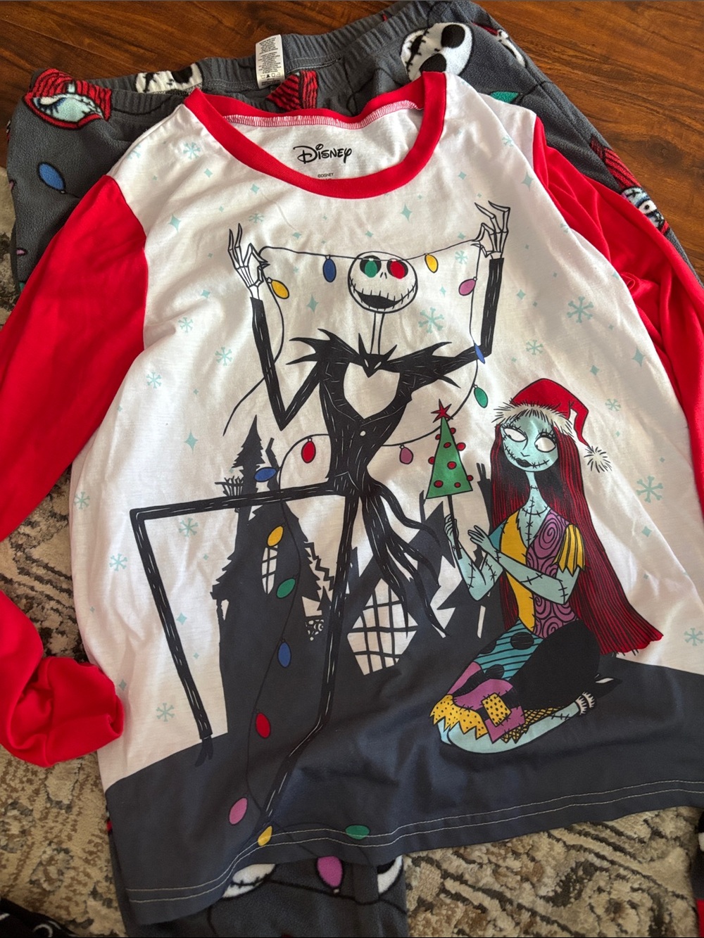 The Nightmare Before Christmas ' Red & Gray One-Piece Pajamas